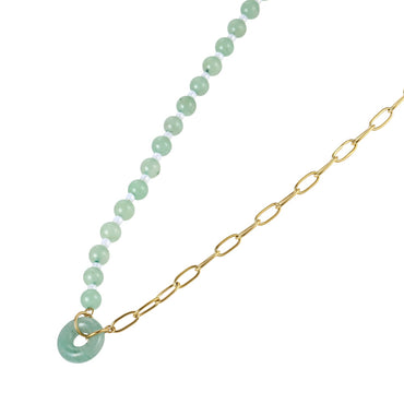 NSS1059 STAINLESS STEEL NECKLACE WITH NATURAL STONE