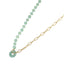 NSS1059 STAINLESS STEEL NECKLACE WITH NATURAL STONE