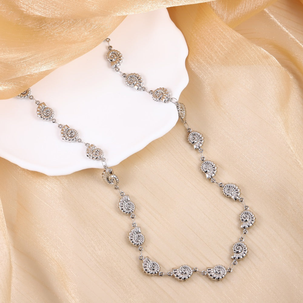 NSS1070 STAINLESS STEEL CONCH NECKLACE