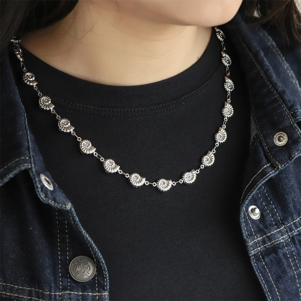 NSS1070 STAINLESS STEEL CONCH NECKLACE