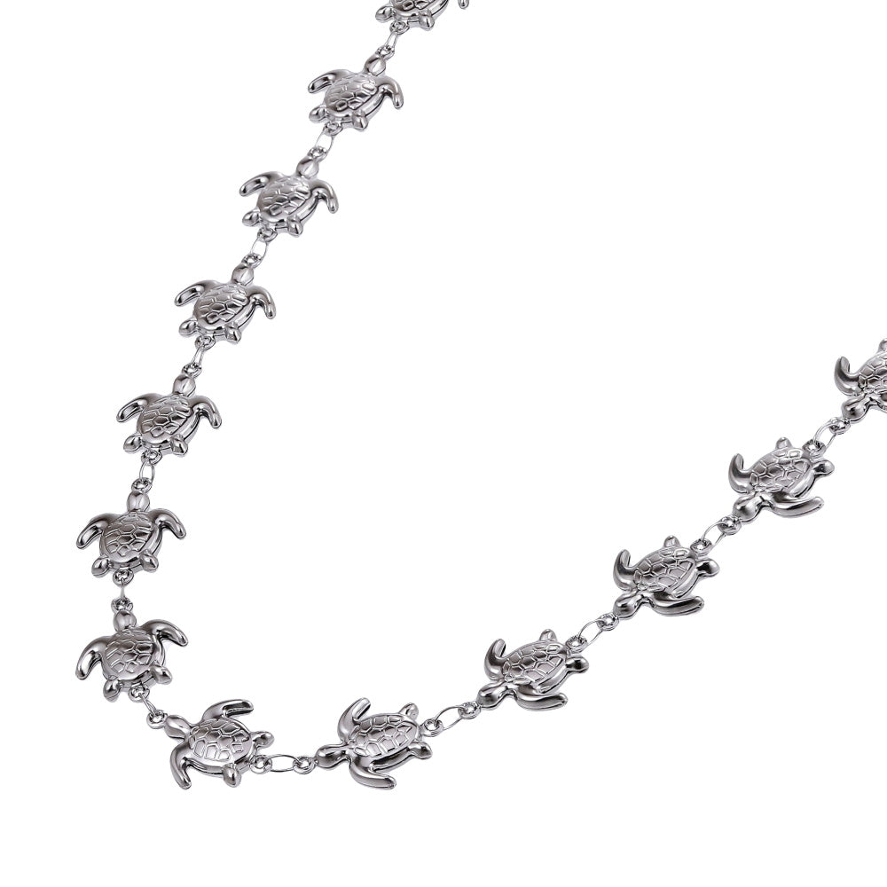 NSS1071 STAINLESS STEEL SEA TURTLE NECKLACE