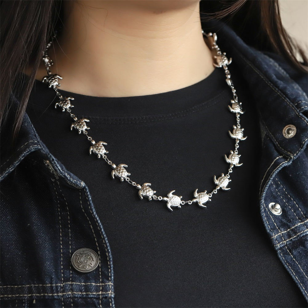 NSS1071 STAINLESS STEEL SEA TURTLE NECKLACE