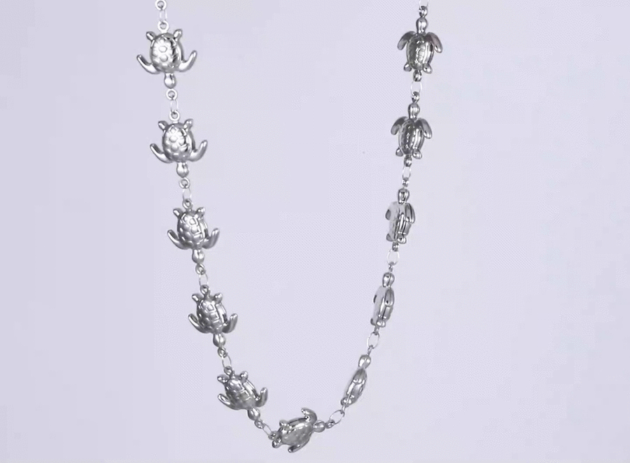 NSS1071 STAINLESS STEEL SEA TURTLE NECKLACE