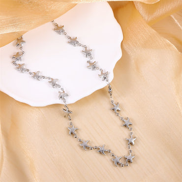 NSS1072 STAINLESS STEEL STARFISH NECKLACE