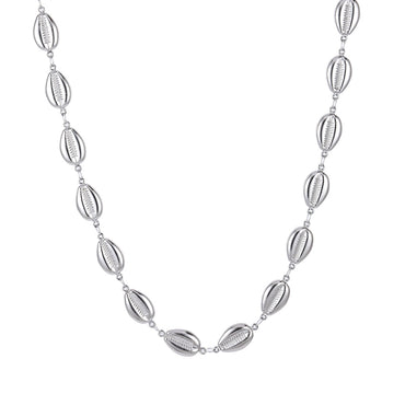 NSS1073 STAINLESS STEEL COWRIE SHELL NECKLACE