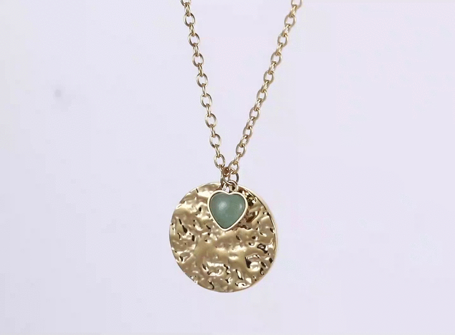 NSS1075 STAINLESS STEEL NECKLACE WITH STONE