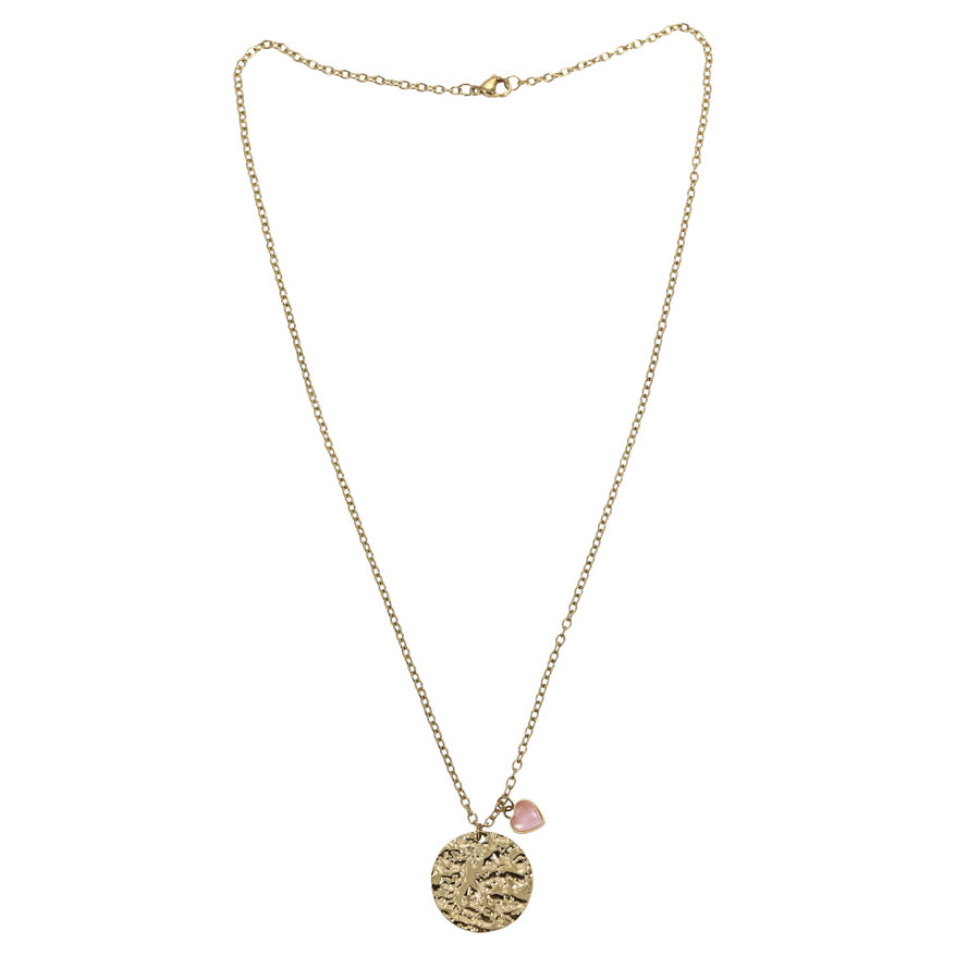 NSS1075 STAINLESS STEEL NECKLACE WITH STONE