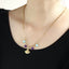 NSS1076 STAINLESS STEEL NECKLACE WITH LEAF CHARM AND BEADS