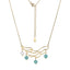 NSS1077 STAINLESS STEEL NECKLACE WITH WAVE PATTERN AND BEADS