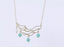 NSS1077 STAINLESS STEEL NECKLACE WITH WAVE PATTERN AND BEADS