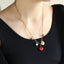 NSS1078 STAINLESS STEEL NECKLACE WITH SHELL&HEART CHARM AND BEADS