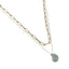 NSS1081 STAINLESS STEEL MULTI CHAIN NECKLACE WITH NATURAL STONE