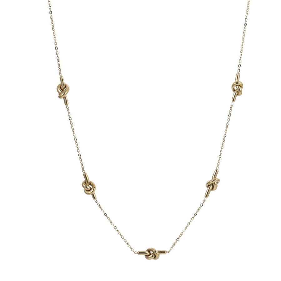 NSS1103 STAINLESS STEEL NECKLACE WITH KNOT DESIGN