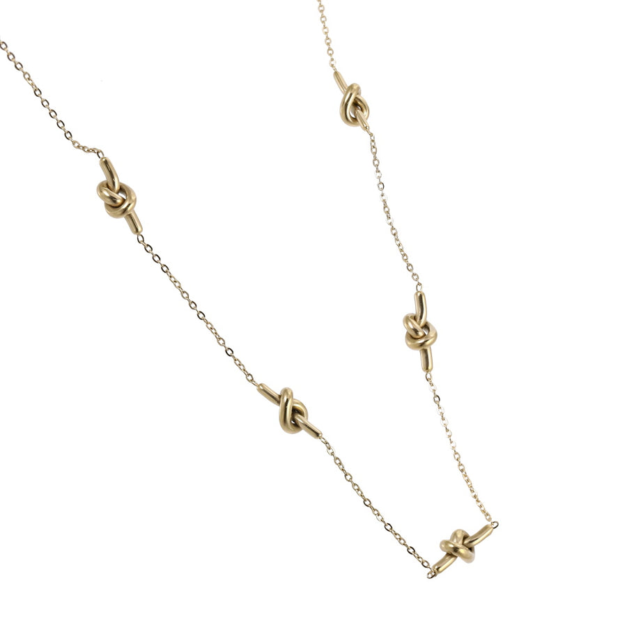 NSS1103 STAINLESS STEEL NECKLACE WITH KNOT DESIGN