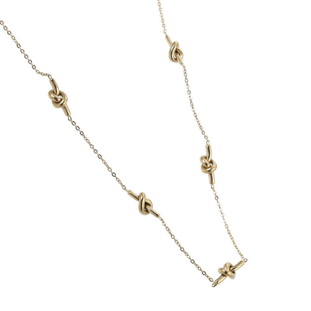 NSS1103 STAINLESS STEEL NECKLACE WITH KNOT DESIGN