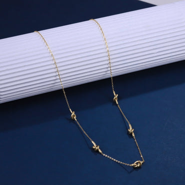 NSS1103 STAINLESS STEEL NECKLACE WITH KNOT DESIGN
