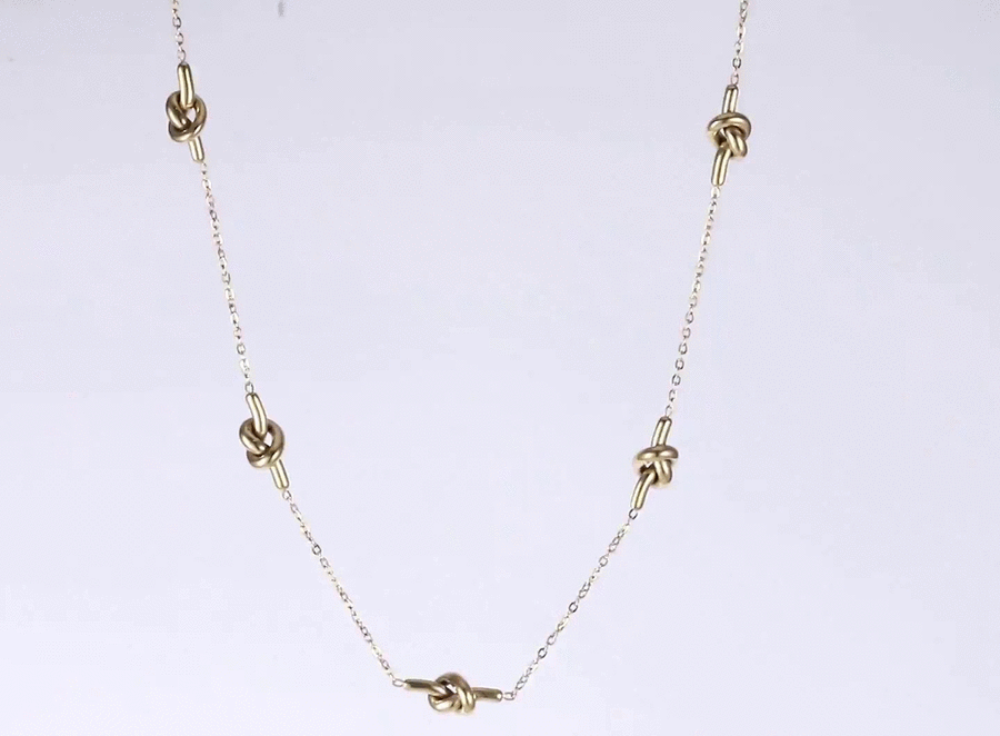 NSS1103 STAINLESS STEEL NECKLACE WITH KNOT DESIGN