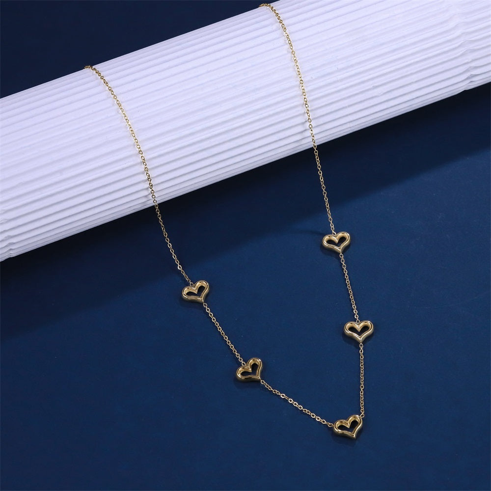 NSS1104 STAINLESS STEEL NECKLACE WITH HEART CHARM