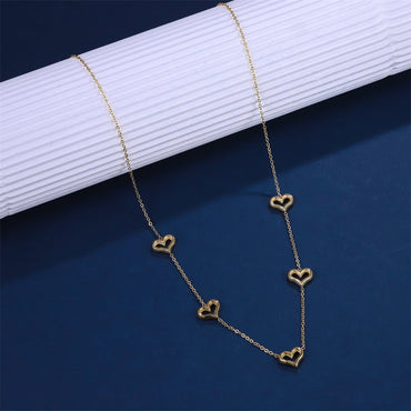 NSS1104 STAINLESS STEEL NECKLACE WITH HEART CHARM