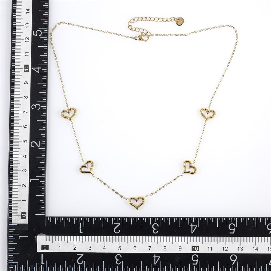 NSS1104 STAINLESS STEEL NECKLACE WITH HEART CHARM