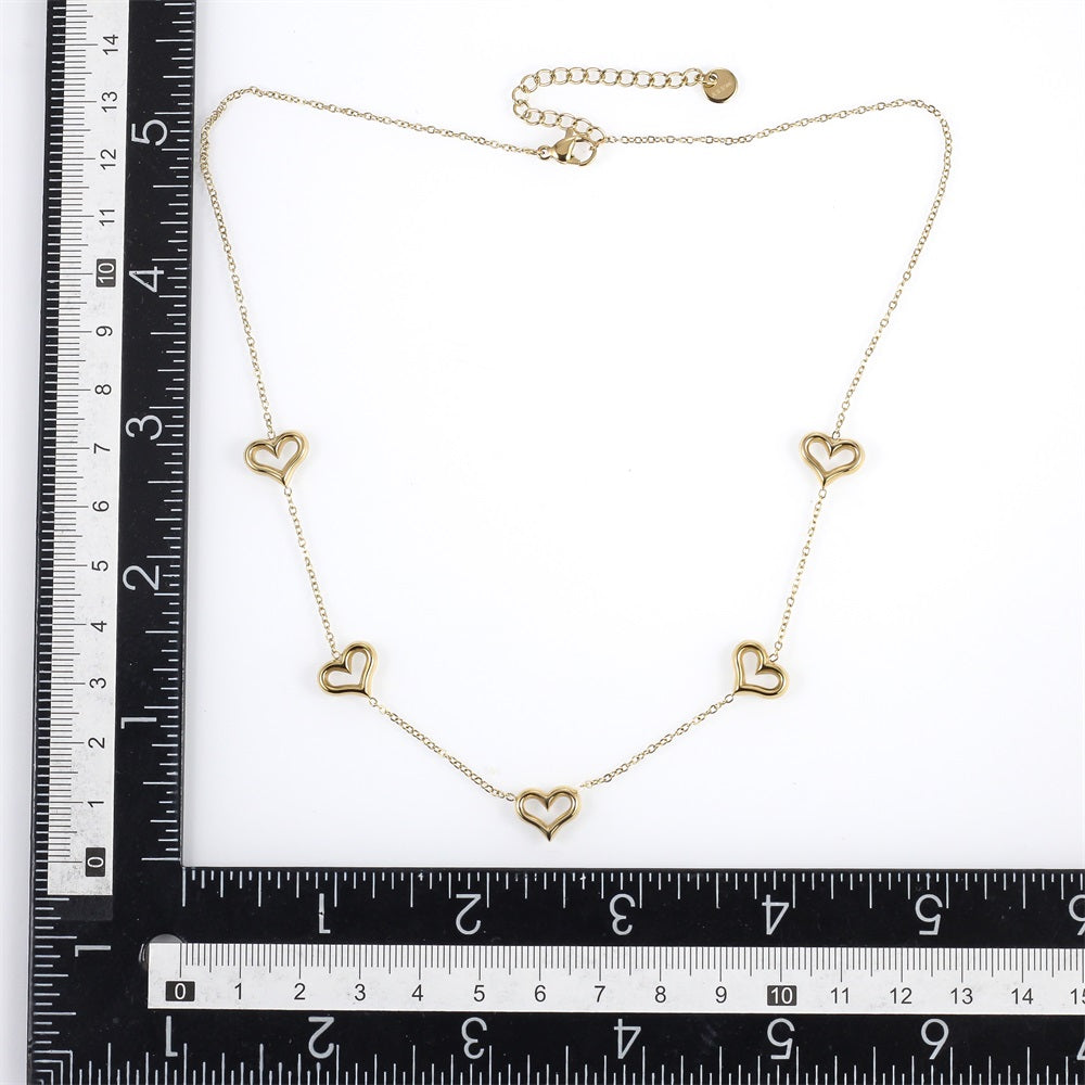 NSS1104 STAINLESS STEEL NECKLACE WITH HEART CHARM