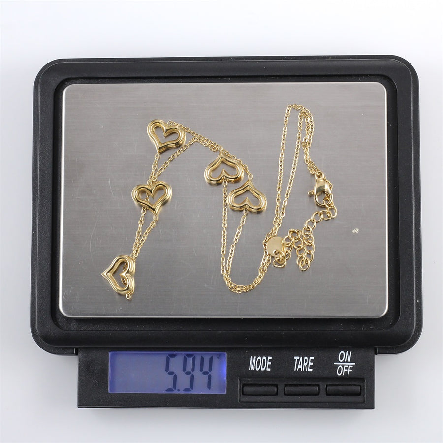 NSS1104 STAINLESS STEEL NECKLACE WITH HEART CHARM