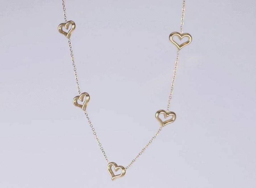 NSS1104 STAINLESS STEEL NECKLACE WITH HEART CHARM