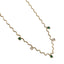 NSS1105 STAINLESS STEEL WAVY CHAIN NECKLACE WITH SQUARE CHARM