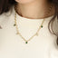 NSS1105 STAINLESS STEEL WAVY CHAIN NECKLACE WITH SQUARE CHARM