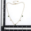 NSS1105 STAINLESS STEEL WAVY CHAIN NECKLACE WITH SQUARE CHARM