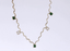 NSS1105 STAINLESS STEEL WAVY CHAIN NECKLACE WITH SQUARE CHARM