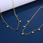 NSS1105 STAINLESS STEEL WAVY CHAIN NECKLACE WITH SQUARE CHARM