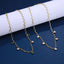 NSS1105 STAINLESS STEEL WAVY CHAIN NECKLACE WITH SQUARE CHARM