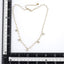 NSS1105 STAINLESS STEEL WAVY CHAIN NECKLACE WITH SQUARE CHARM