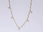 NSS1105 STAINLESS STEEL WAVY CHAIN NECKLACE WITH SQUARE CHARM