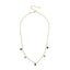 NSS1105 STAINLESS STEEL WAVY CHAIN NECKLACE WITH SQUARE CHARM