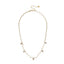 NSS1105 STAINLESS STEEL WAVY CHAIN NECKLACE WITH SQUARE CHARM