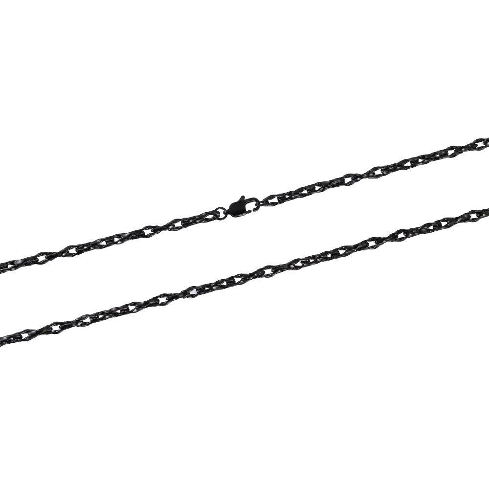 NSS1106 STAINLESS STEEL ORGANIC OVAL SHAPE CHAIN NECKLACE