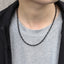NSS1106 STAINLESS STEEL ORGANIC OVAL SHAPE CHAIN NECKLACE