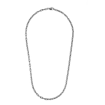 NSS1106 STAINLESS STEEL ORGANIC OVAL SHAPE CHAIN NECKLACE