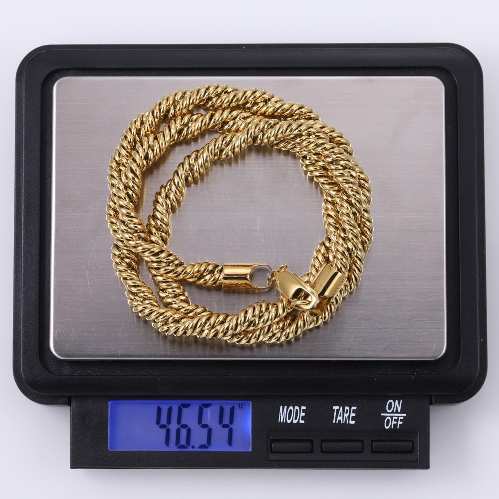 NSS1123 STAINLESS STEEL ROPE CHAIN NECKLACE