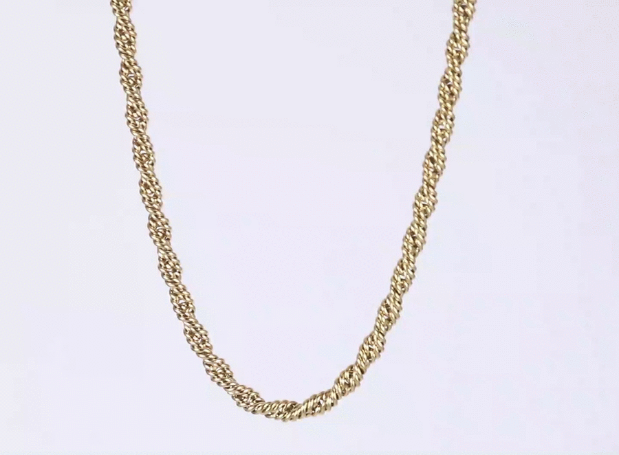 NSS1123 STAINLESS STEEL ROPE CHAIN NECKLACE