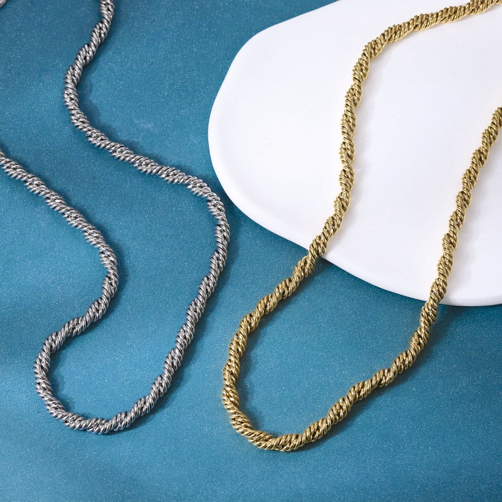 NSS1123 STAINLESS STEEL ROPE CHAIN NECKLACE