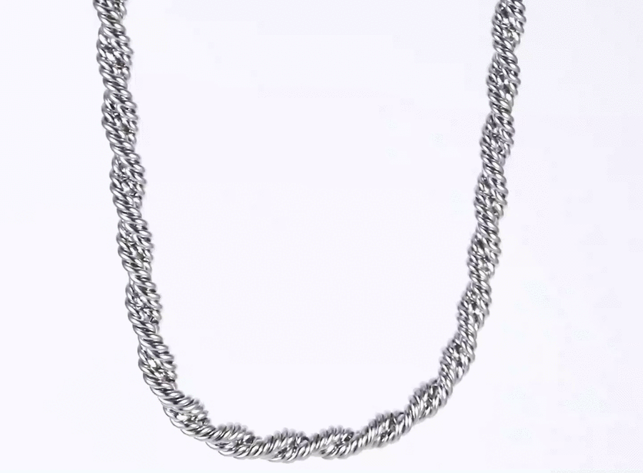 NSS1123 STAINLESS STEEL ROPE CHAIN NECKLACE