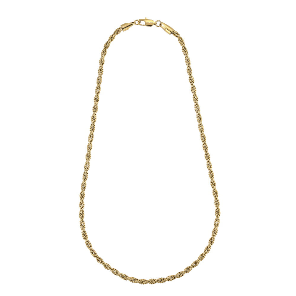 NSS1124 STAINLESS STEEL SLIM ROPE CHAIN NECKLACE
