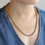 NSS1124 STAINLESS STEEL SLIM ROPE CHAIN NECKLACE