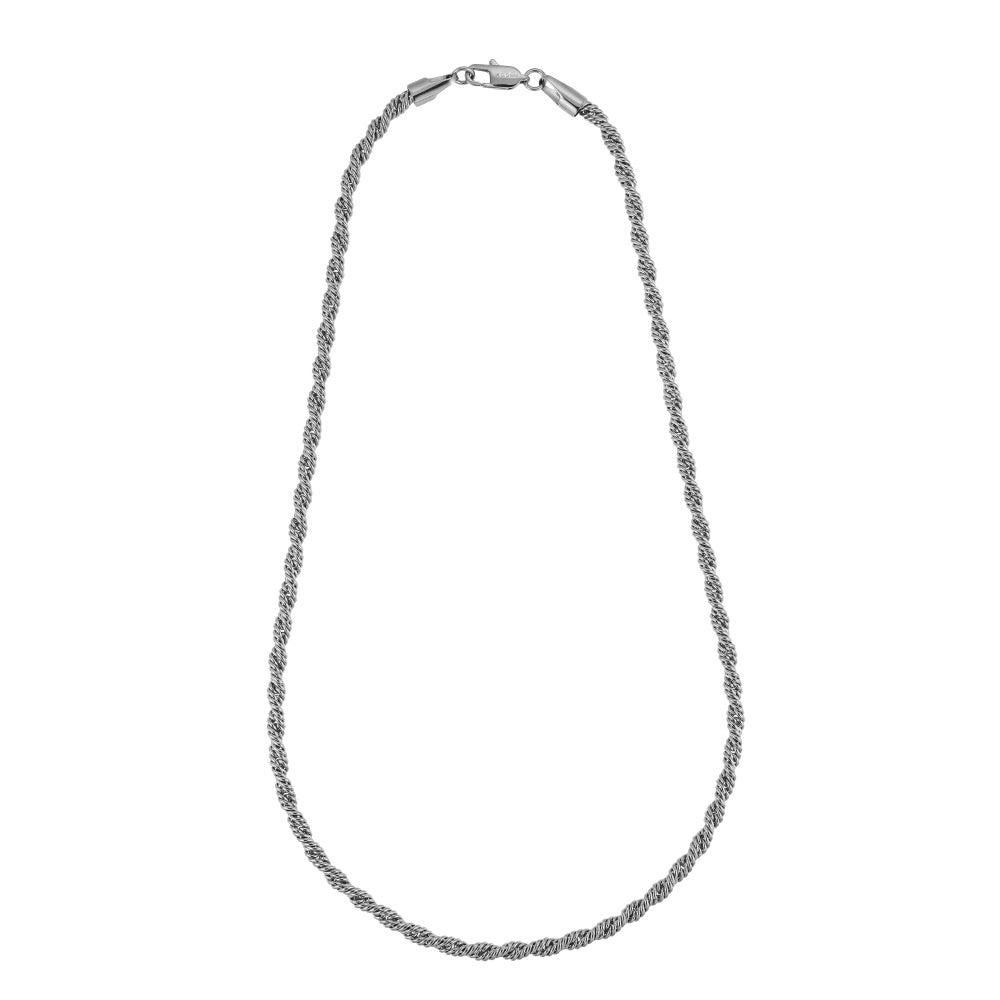 NSS1124 STAINLESS STEEL SLIM ROPE CHAIN NECKLACE