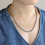 NSS1124 STAINLESS STEEL SLIM ROPE CHAIN NECKLACE