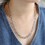 NSS1125 STAINLESS STEEL TWISTED OVAL CHAIN NECKLACE