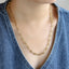 NSS1127 STAINLESS STEEL BONE LINK CHAIN NECKLACE